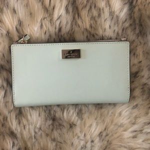 Kate spade full size wallet - light agua color